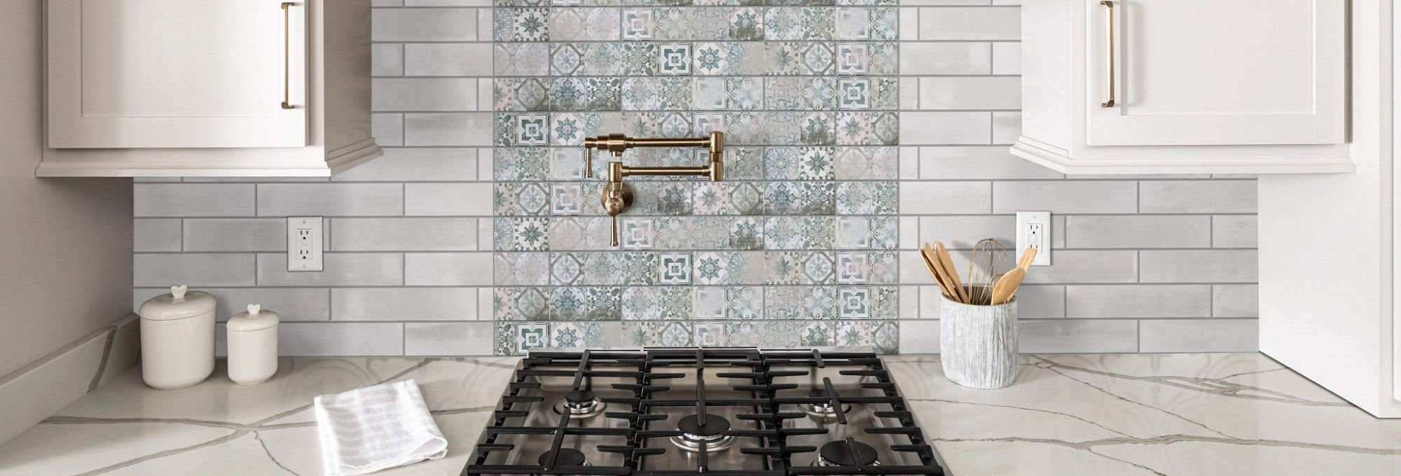 mosaic patterned tiles for kitchen